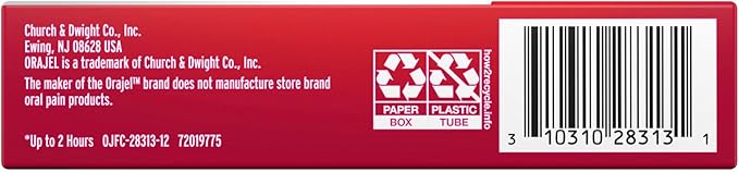 Orajel 3X for Toothache & Gum Pain: Maximum Gel Tube 0.42oz - from #1 Oral Pain Relief Brand for Instant Pain Relief (Pack of 2)