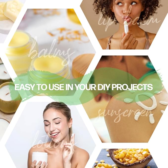 Yellow Beeswax Pellets 1lb (16oz), Pure, Natural, Cosmetic Grade, Organic, Bees Wax Pastilles, Triple Filtered, Great For Candle Making, Soap, Food Wrap, DIY Lip Balms, Lotions