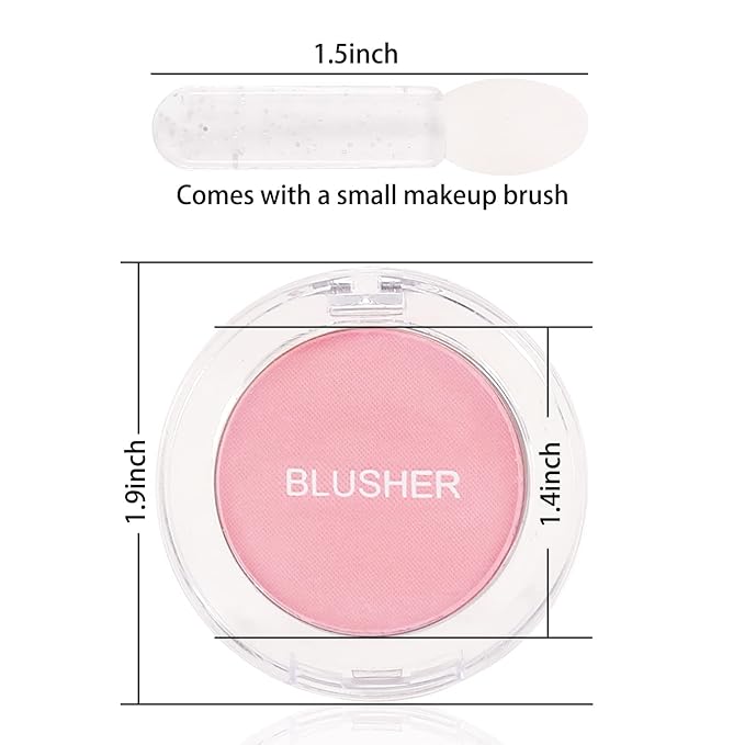 Boobeen Single Color Blush Face Blush Palette Matte Easily, Lightweight