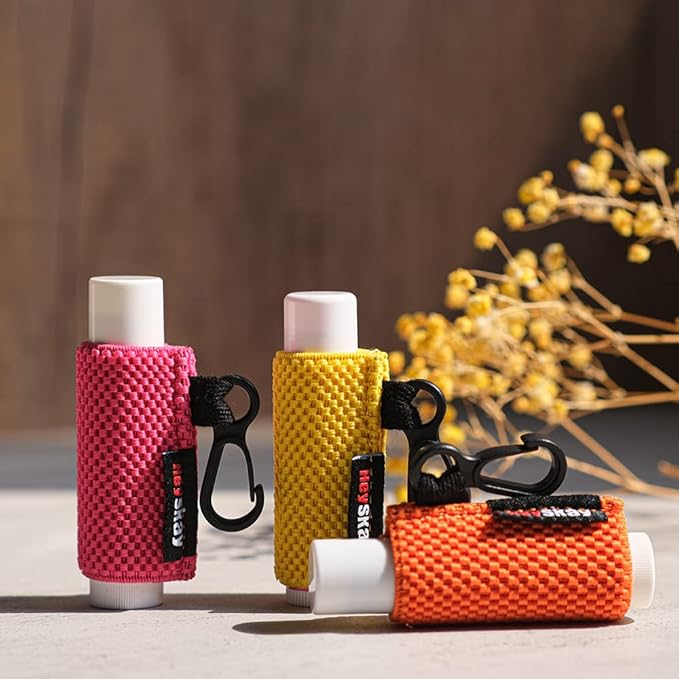 3PCS Lip Balm Holder Sleeves Keychain
