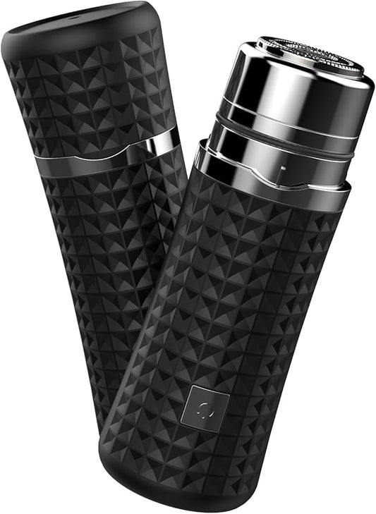 Mini Razors for Women, Upgraded Portable Powerful Electric Razors for Men, Facial Hair Remover for Women, Painless Face Shaver for Travel and Office Business Trips Black