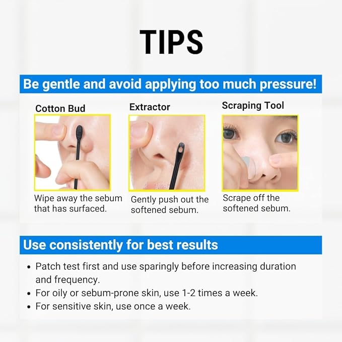 JUMISO Blackhead Melting Softener Cotton Pad Set - Korean Pore Care PHA Exfoliation Witch Hazel Tea Tree Cypress Water Sebum Control Complete Kit, 5.07 fl.oz. 40 Pads 10 Swabs