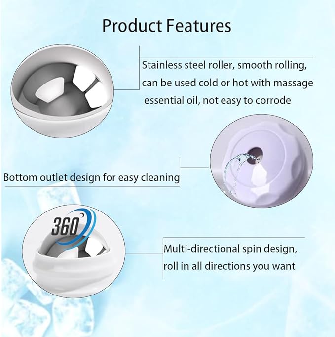 Cold Massage Roller Ball - Gifts for Boyfriend Him Men Women, Stays Cold for 6 Hours, Muscle Recovery Tools,Personal Care Massage Essentials,Rapidly Relieve Muscle Pain and Tension