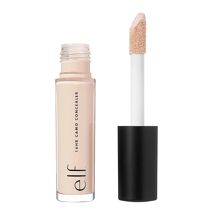 e.l.f. 16HR Camo Concealer, Full Coverage, Highly Pigmented Concealer With Matte Finish, Crease-proof, Vegan & Cruelty-Free, Light Ivory, 0.203 Fl Oz