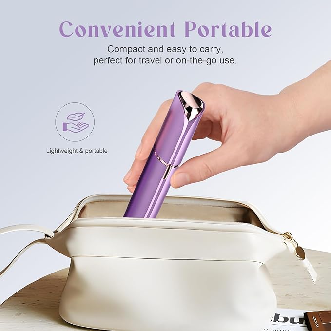 Battery Powered Facial Hair Remover for Women Lips, Chin, Neck, and Cheeks - Gentle and Pain with 2-pc Replacement Heads (Battery is not Included)