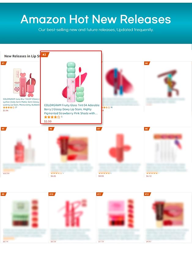 COLORGRAM Fruity Glass Tint 05 Soft Persimmon | Lip 11 Oz