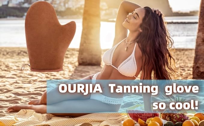 Tanning Mitt, Ultra Soft Tanning Glove for Self Tan with Thumb - Self Tanner Mitt Applicator - Tanning Mitts - The Best Choice for Self Tanner Mitt and Tanning Glove, Ideal for Beach and Poolside