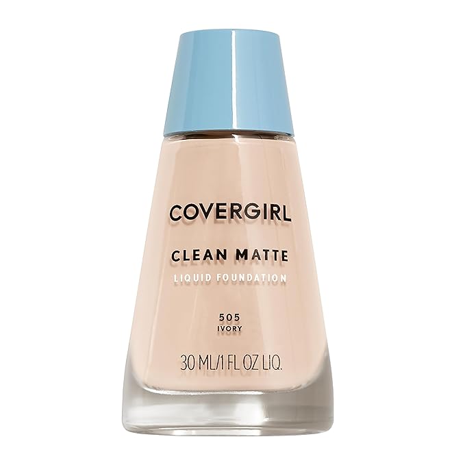 COVERGIRL, Clean Matte Liquid Foundation, Ivory 505, , may vary) 1 oz