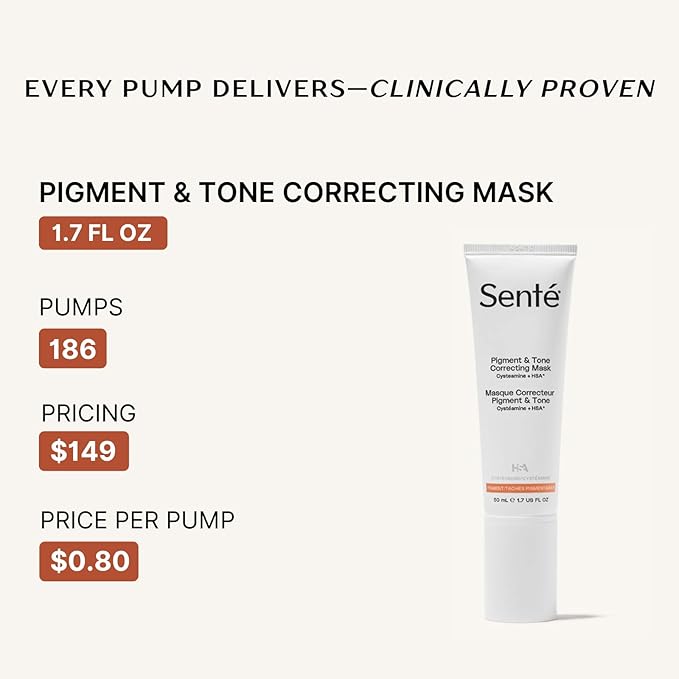 Senté Cysteamine HSA Pigment and Tone Corrector- Hyperpigmentation Treatment For Reducing The Appearance of Dark Spots And Improving Skin Tone - 1.7 Fl Oz