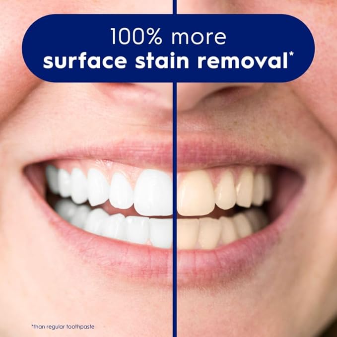 Crest 3D White Brilliance Vibrant Peppermint Teeth Whitening Toothpaste, 4.6 oz Pack of 3, Anticavity Fluoride Toothpaste, 100% More Surface Stain Removal, 24 Hour Active Stain Prevention