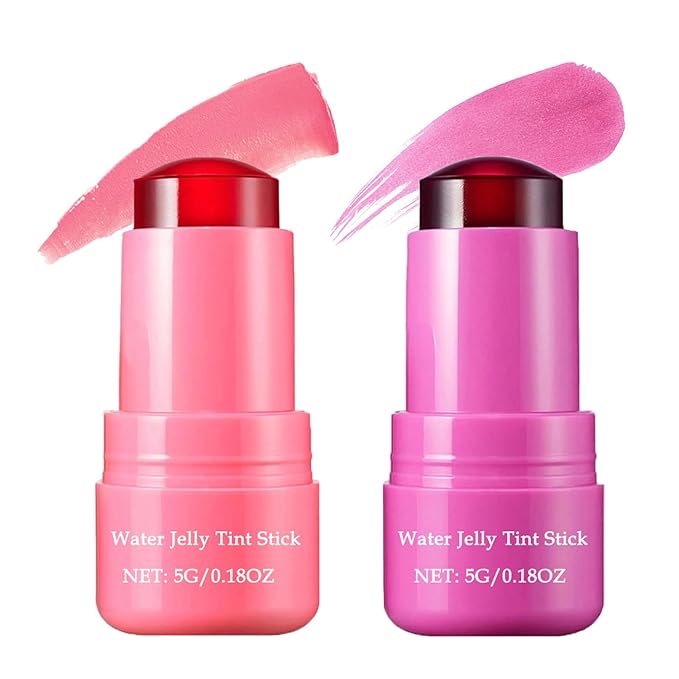 2Pcs Cooling Water Jelly Tint,Moisturizing Lip Tint Jelly Cooling
