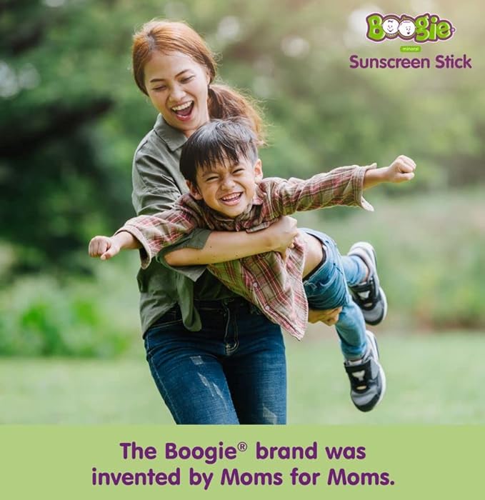 Baby Sunscreen Stick by Boogie, Mineral Sunscreen SPF 50, Travel Size Sunblock for Kids, FSA/HSA Eligible, Zinc Oxide, Water Resistant, Vegan, Fragrance Free, Pack of 3