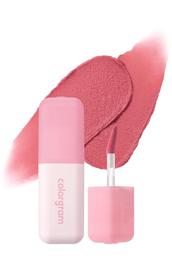 COLORGRAM NUDE BLUR TINT 17 RIPEN PEACH | Soft Velvet Matte Liquid Lipstick & Cheek Tint | Lightweight Blurring Tint for a Smooth & Airbrushed Finish | Long-Lasting & Non-Sticky Formula