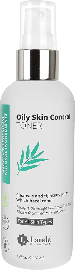 LAUDA BOTANICALS Vitamin C Facial Toner Spray, Hydrating Skin Balancing, Refreshing Pore Minimizer with Organic Witch Hazel, Aloe Vera, Anti Aging Antioxidants for Combination & Oily Skin, 4 Oz