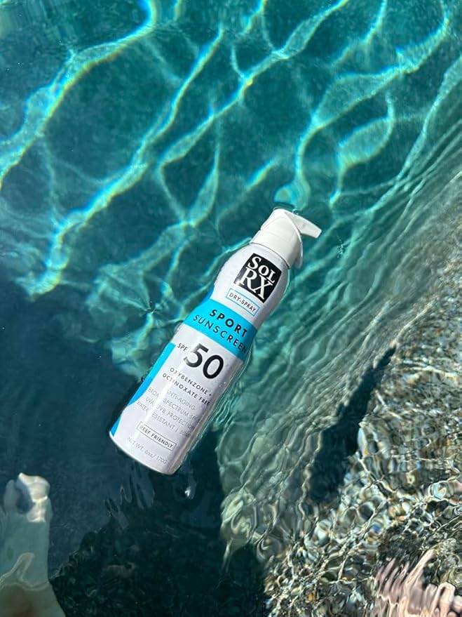 SolRX SPORT SPRAY SPF 50 Sunscreen Spray SPF50, Reef Friendly, Broad Spectrum Sunscreen for Face and Body, Oxybenzone Free