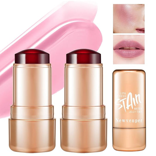 2pcs Jelly Blush Stick, Multi-purpose Lip and Cheek