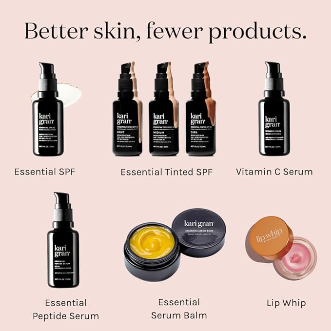 Kari Gran Lip Whip | Moisturizing Lip Balm with Organic Oils | Glossy Sheen + Peppermint | Rich Buttery Texture, Hydrates & Protects | Non-GMO, Organic Ingredients, Made in USA (Naked Peppermint)