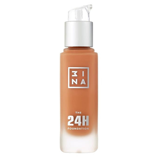3INA The 24H Foundation 663-24H Long-Wearing Formula - Medium To High Buildable Coverage - Smooth Matte Finish - Expanded Shade Selection - Waterproof, Cruelty Free, Vegan Makeup - 1.01 Oz