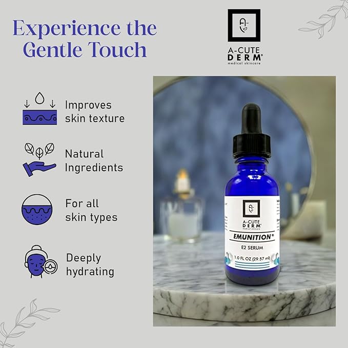 A-Cute Derm Emunition® E2 Serum Hydrator to Improve Loss Moisturizer Helps in Healing for Sensitive Skin (1 oz)