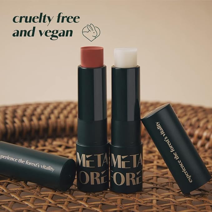 METAFORET Vegan Tinted Lip Balm 0.12oz 3.5g Experience Softer, More Radiant Lips with Lip Tint Butter Balm - Moisturizing, Tinted, and Perfect for Lip Care and Lip Glow (5set(#1~#5))