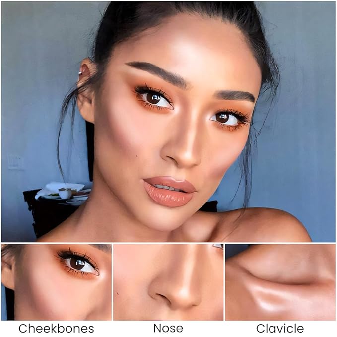 evpct 2in1 Face Shaping & Contouring Stick Cream Contour Concealer Bronzer Stick Makeup Kit for Face Highlighter Makeup Stick contorno maquillaje de maquillaje, ORIGINAL Light + ORIGINAL Medium