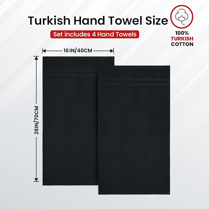 Infinitee xclusives black hand towels