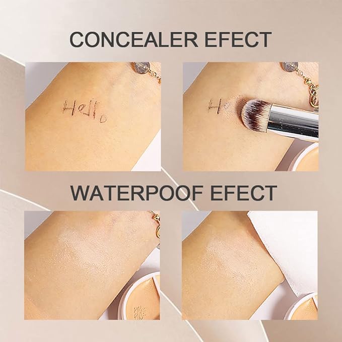 2pcs Tri-color Face Concealer Contour Palette With Brush