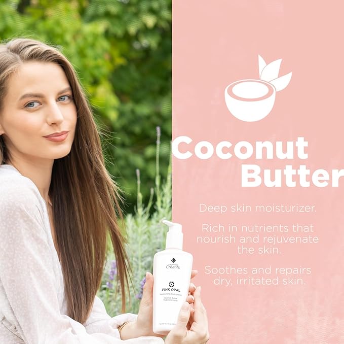 Pink Opal Moisturizing Body Lotion with Coconut Butter and Hyaluronic Acid, 8.5 fl. oz.