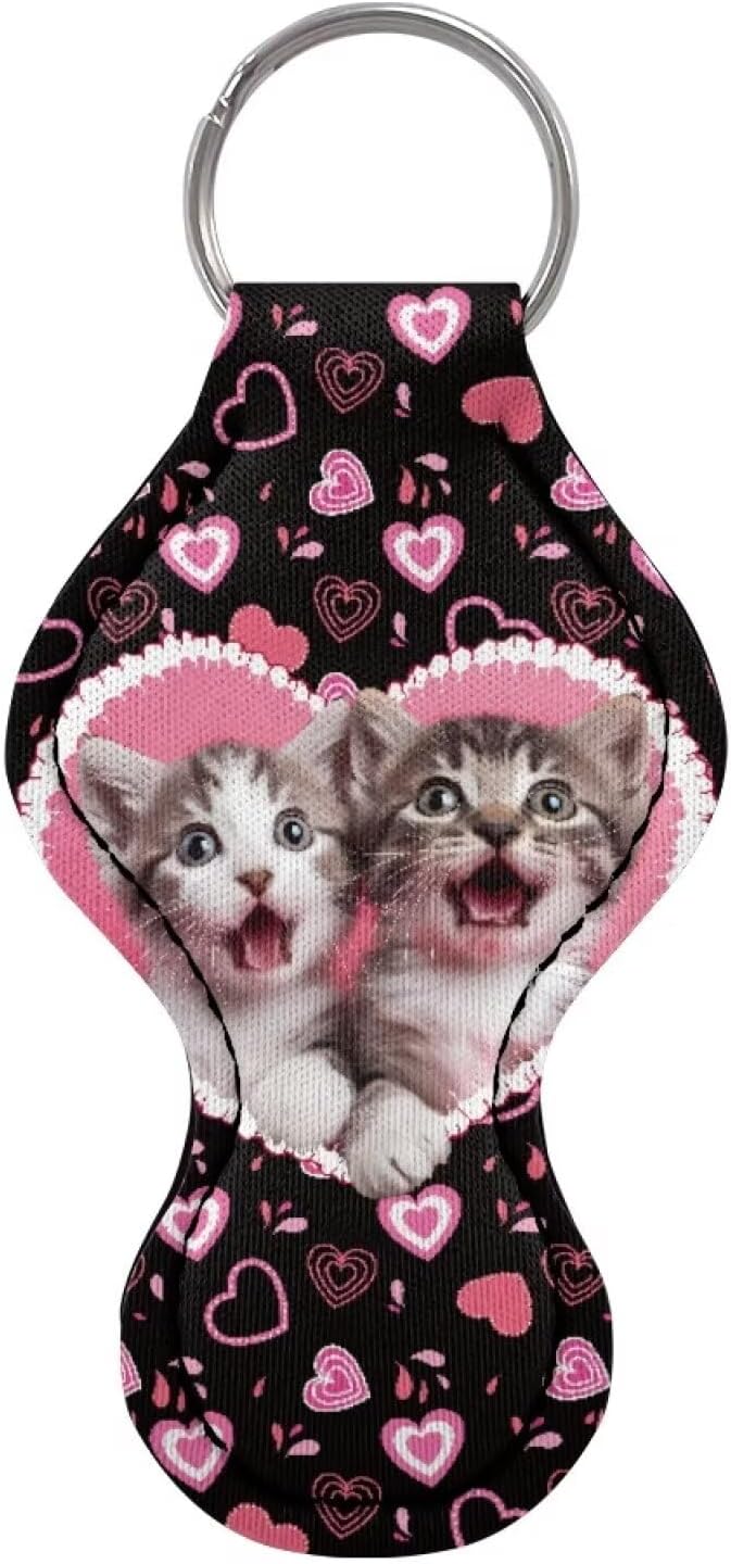 Chapstick Holder Keychain for Lipstick Lip Girls