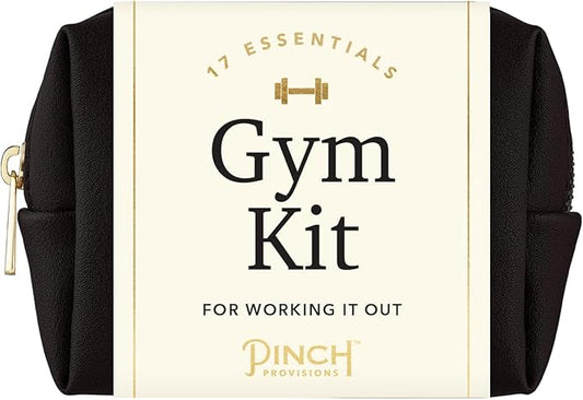 Pinch Provisions Gym Kit, includes 15 Personal Care Essentials for Wellness & Beauty, Perfect for Gifts, Gym Bags, Duffle Bags & Lockers (Black)