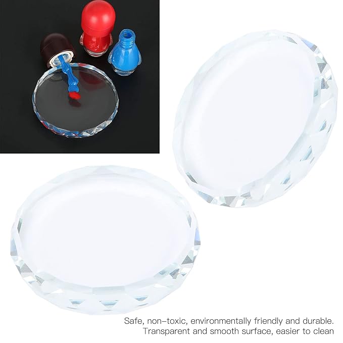 2PCS Nail Art Painting Color Toning Glass Board,