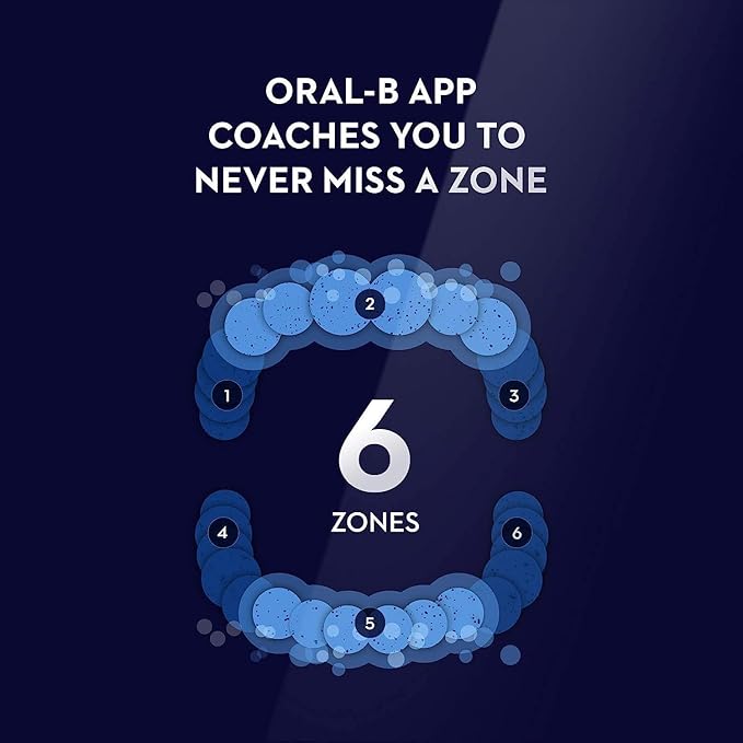 Oral-B iO Series 8 Electric Toothbrush with 2 Replacement Brush Heads and Travel Case, Rechargeable Toothbrush, Whitealabaster