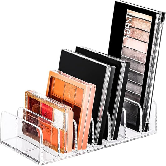 Eyeshadow Makeup Palette Cosmetic Organizer - Waterproof Eyeshadow Organizer for Eye Makeup Palette,Bathroom Countertop,7 Sections (1PCS-Small)