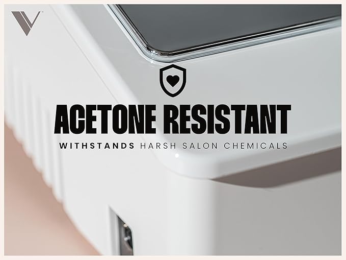 V Beauty Pure Nail Fan Dust Collector - Nail Dust Extractor and Catcher Vacuum, Sleek, Lightweight, and Adjustable Salon Fan with Activated Charcoal Filter, Acetone-Resistant Design