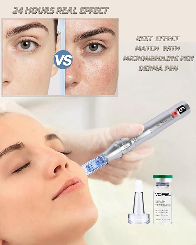 Centella Asiatica Serum for Face with Hyaluronic Acid Repair and Centella Serum for Face Moisturizer 0.35 oz 4 Vials Serum Ampoule Set (4pc repair kit)