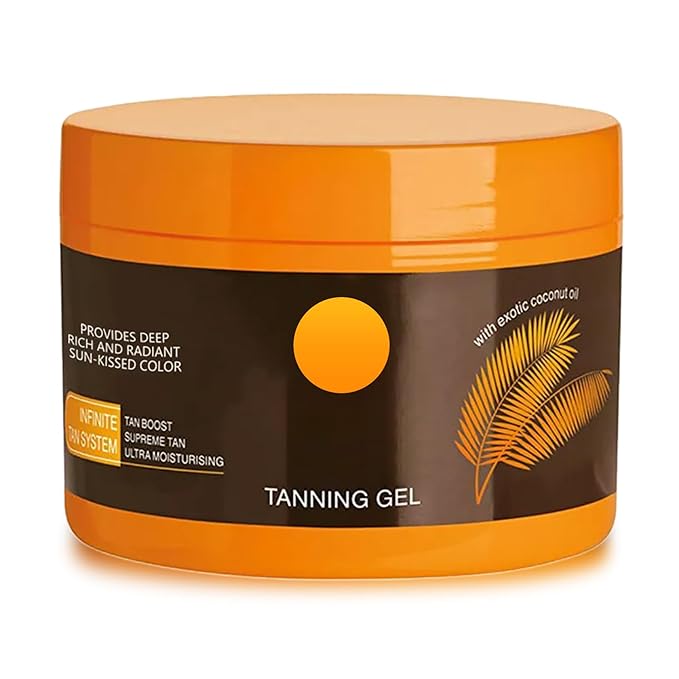 Tanning Gel Brown Tanning Luxe Gel Natural Tanning Accelerator Gel Tanning Bronzing Tan Skin Tanning Cream Balm for Sunbeds and Outdoor Sun 150g/5oz
