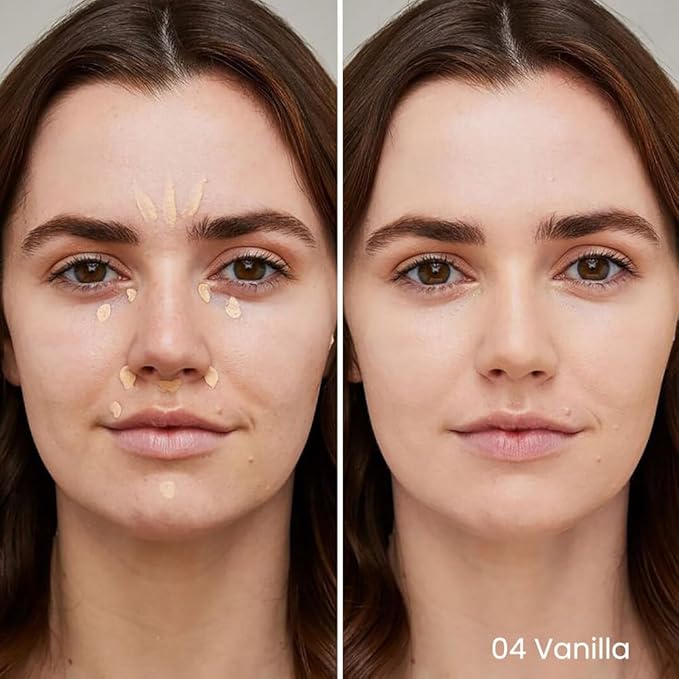 Kaely 2Pcs PROFESSIONAL MAKEUP Correcting Concealer Stick,Medium Coverage Concealer Crayon,under Eye Brightener Concealer for Dark Circles,corrector de ojeras,Lightweight,Vegan,04 VANILLA