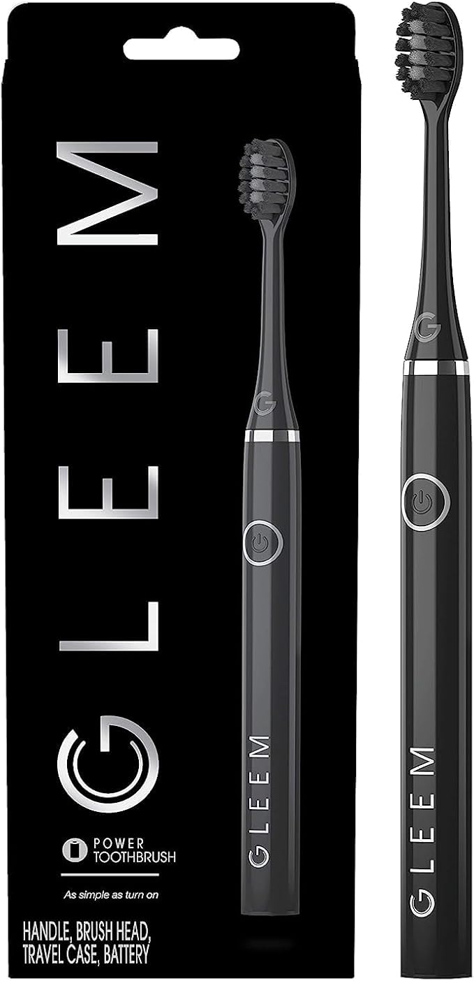 Gleem Battery Powered Electric Toothbrush, Black