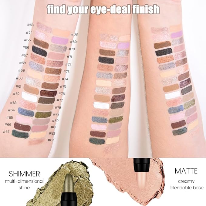 Kaely Cream Eye Shadow Sticks, Sapphire Blue Shimmer Eyeliner Pencil Eyeshadow Palette Makeup, Eye Highlighter Brightener Stick for Older Women Waterproof Pigmented, sombras para ojos, New-64