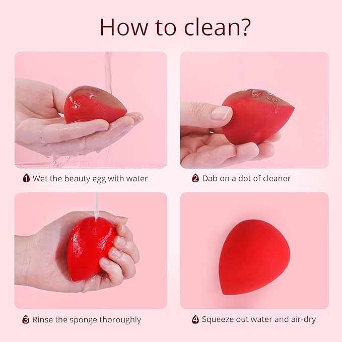 BEAKEY Makeup Sponge 5 Pcs Set, Latex-Free
