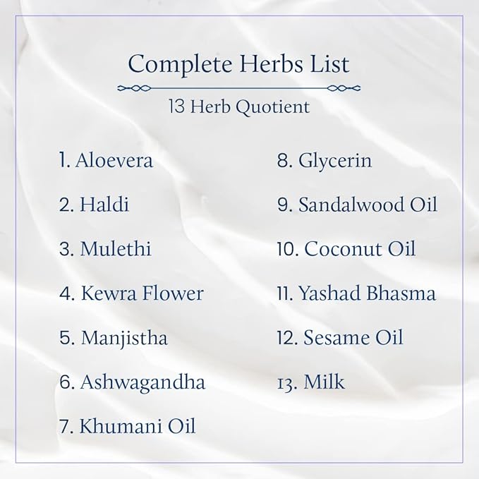 Blue Nectar Daily Moisturizer for Face | Authentic Sandalwood, Turmeric, Manjistha & Ashwagandha Radiance Cream for Face | Plant Based Cream for Visibly Glowing Skin (Women, 13 Herbs, 1.7 oz)