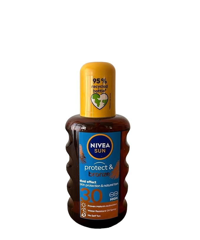 Nivea Sun Protect & Bronze Water Resistant Oil Spray SPF30, 200ml