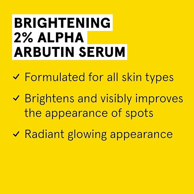 Acure Brightening 2% Alpha Arbutin Serum - Brighter Skin, Improve Dark Spots & Uneven Tone - 100% Vegan with Alpha Arbutin, Hyaluronic Acid & Elderberry Extract - Skincare For All Skin Types - 1 Fl Oz