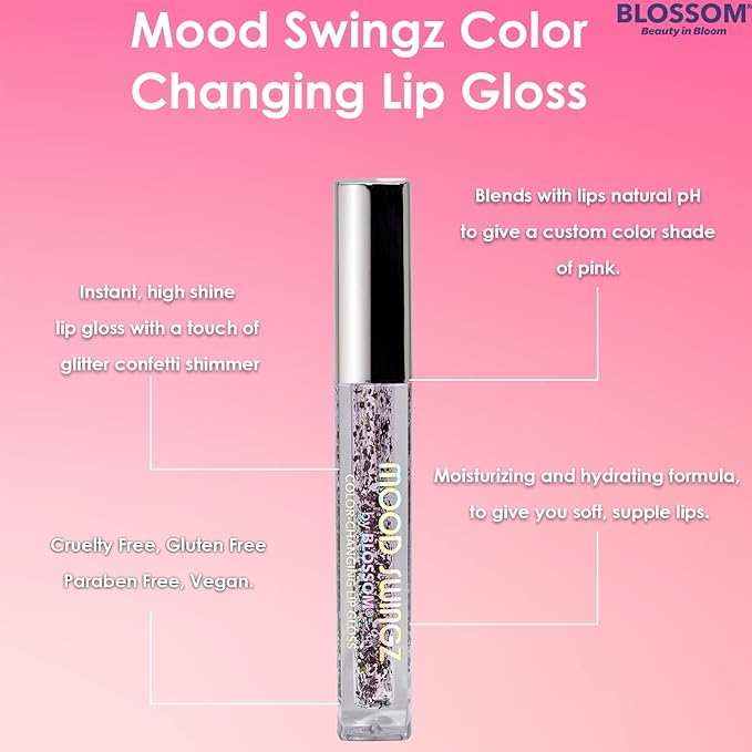 Blossom Moisturizing Color Changing Mood Swingz Shimmering Glitter Moisturizing