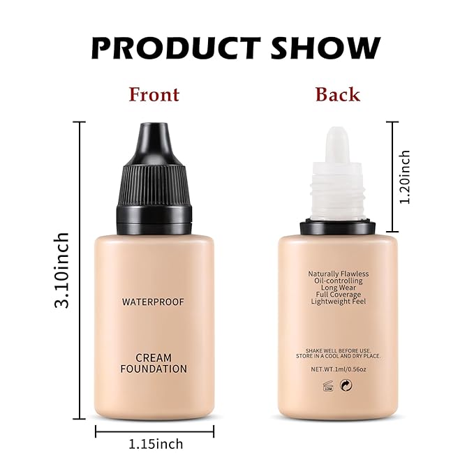 Boobeen Liquid Full Coverage Foundation, Concealer Cream Foundation,