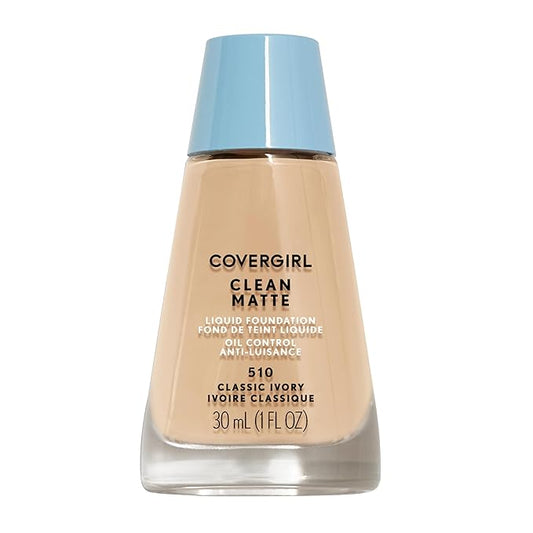 COVERGIRL Clean Matte Liquid Foundation Classic Ivory, , Cruelty Free 1 oz