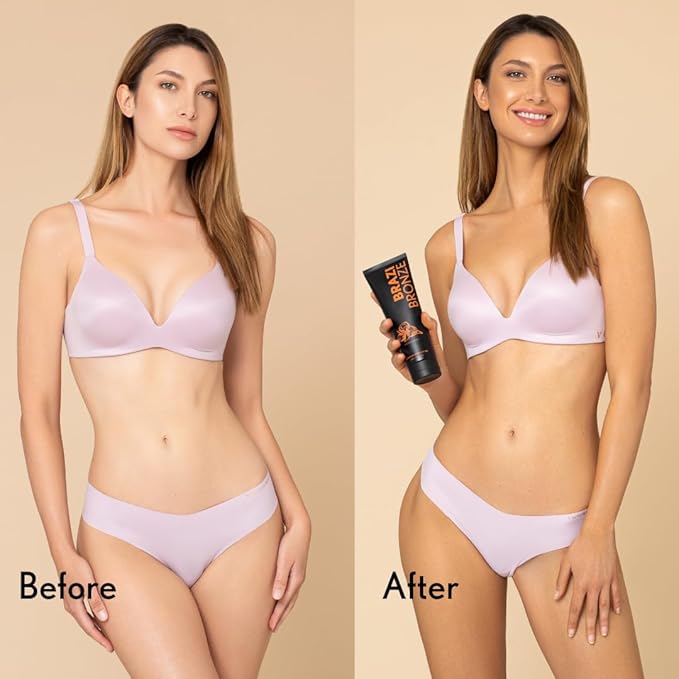 Self Tanner, All-Natural Gradual Self Tanning Lotion with Applicator Mitt, Luxurious Coconut Scent, Coconut Oil, Vitamin C, Hyaluronic Acid, Natural DHA