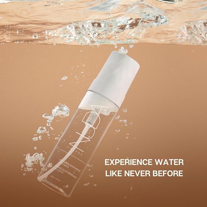 Nuda Self Tanning Water Mousse - Medium to Dark | Streak & Transfer-Free Clear Self Tanner | Hydrating Sunless Tanner for a Natural Look | Lightweight Fragrance-Free Self Tanning Mousse, (6.4 Fl Oz)