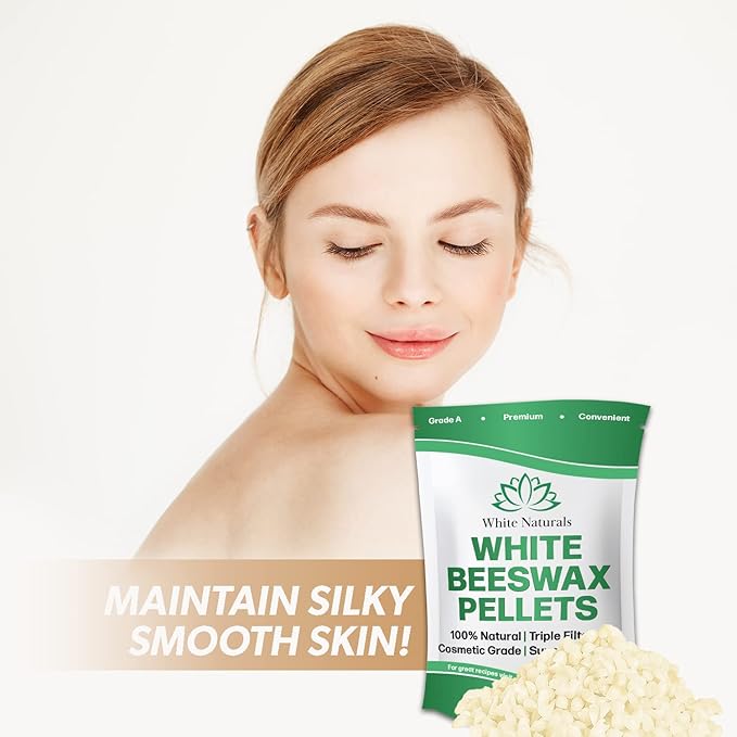 Bulk White Beeswax Pellets 5lb, Pure, Lotions,