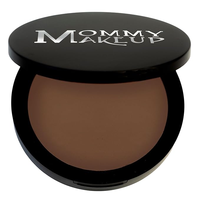 Mineral Dual Powder in COFFEE BREAK (Extra Dark) | 4-in-1 Pressed Mineral Foundation with SPF 15 for Flawless Glow & Soft Looking Skin | Oil Free, Talc Free, Gluten Free | 0.45 Oz | by Mommy Makeup